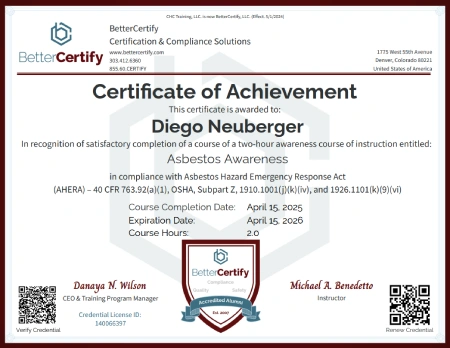 Asbestos Awareness Award